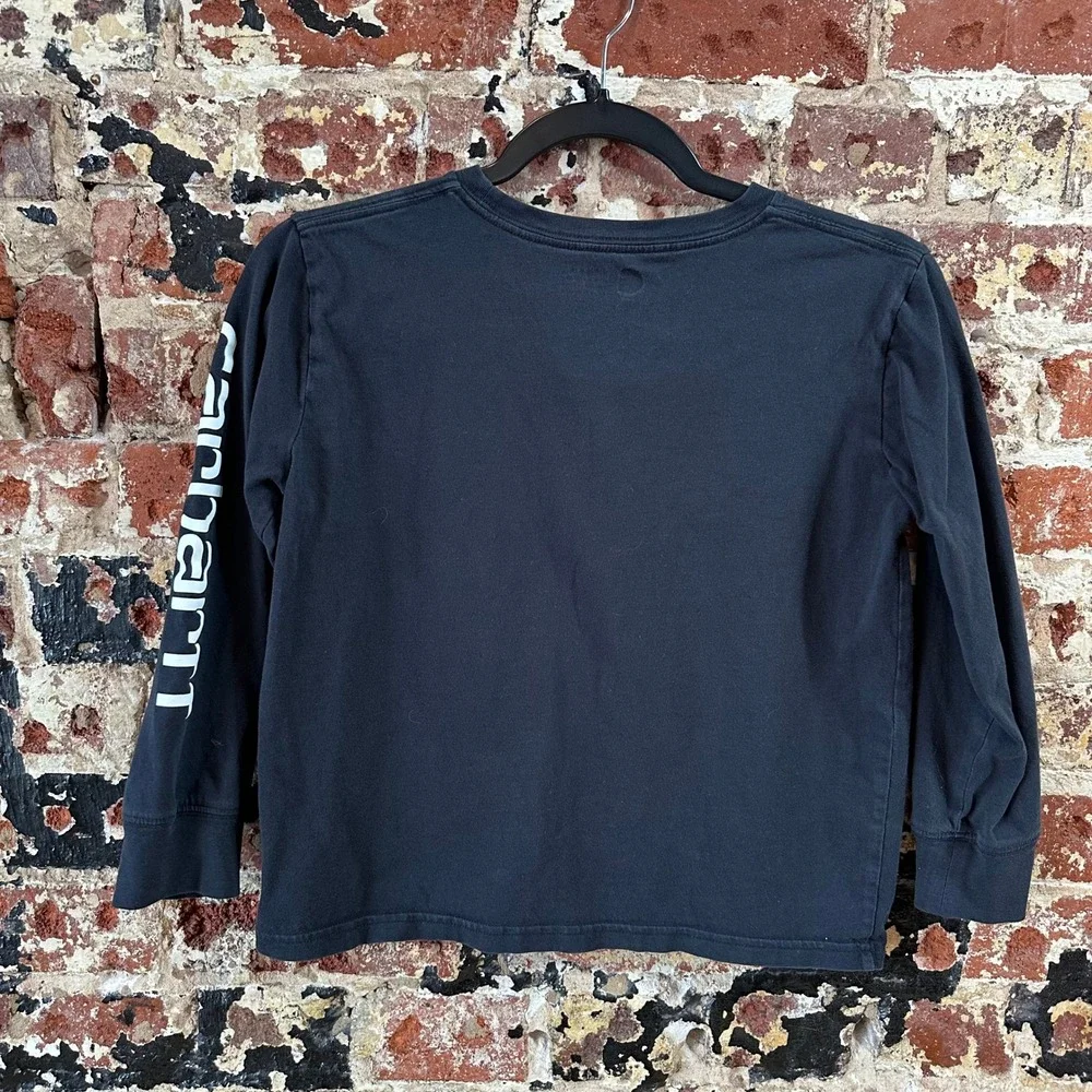 Carhartt Boys Youth Long Sleeve Pocket T Shirt Sleeve Graphic Small 8-10